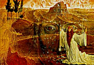 ERNST FUCHS: MOSES BEFORE THE BURNING BUSH