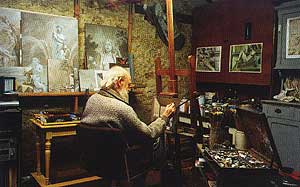 JOHFRA IN HIS STUDIO